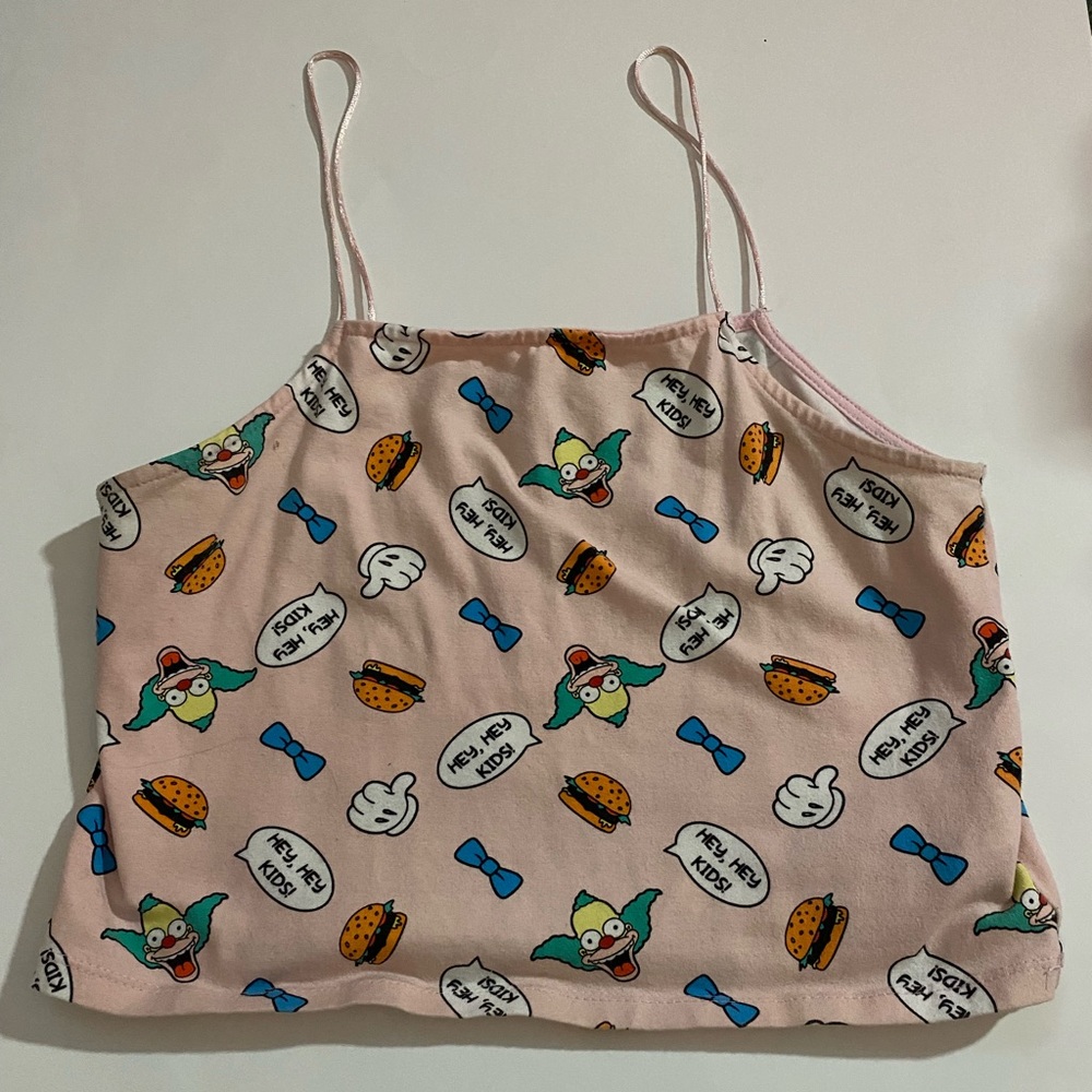 The Simpsons Krispy Crop Too Tank Top